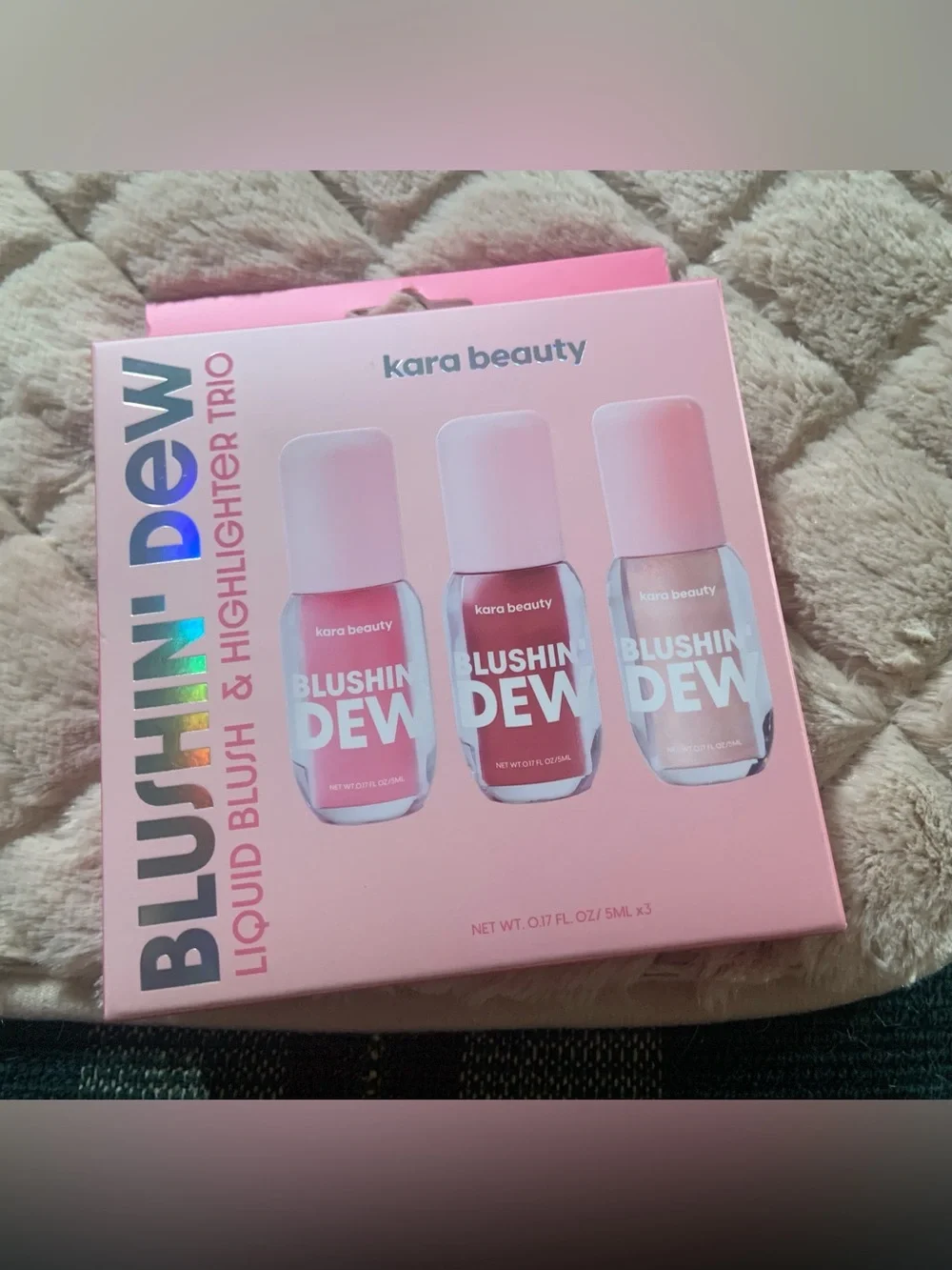Kara Beauty Blushin Dew Liquid Blush & Highlighter Trio — Pink Shades